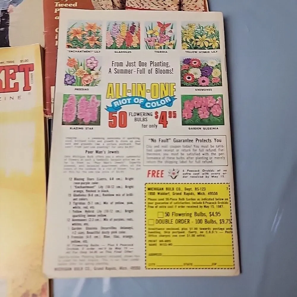 The Work Basket Magazines 9 Vintage Crafts Sewing‎ Needlecraft Art Ads 1980's